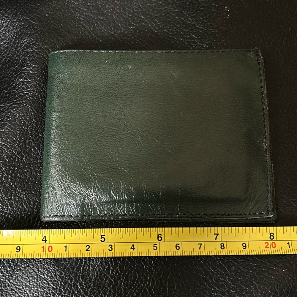 Green leather wallet